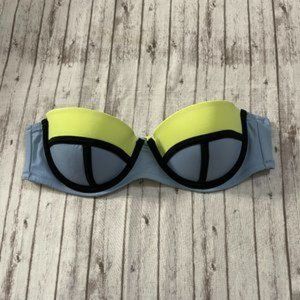 VS Victoria’s Secret Womens The Flirt Bandeau Bikini Top Size 36B Colorblock